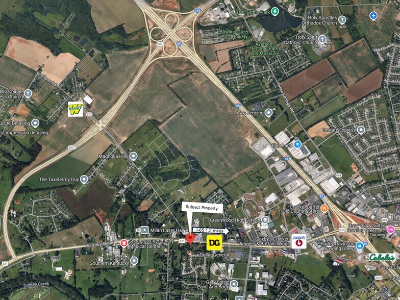 5558 Scottsville Rd, Bowling Green, KY à vendre - Aérien - Image 2 de 3