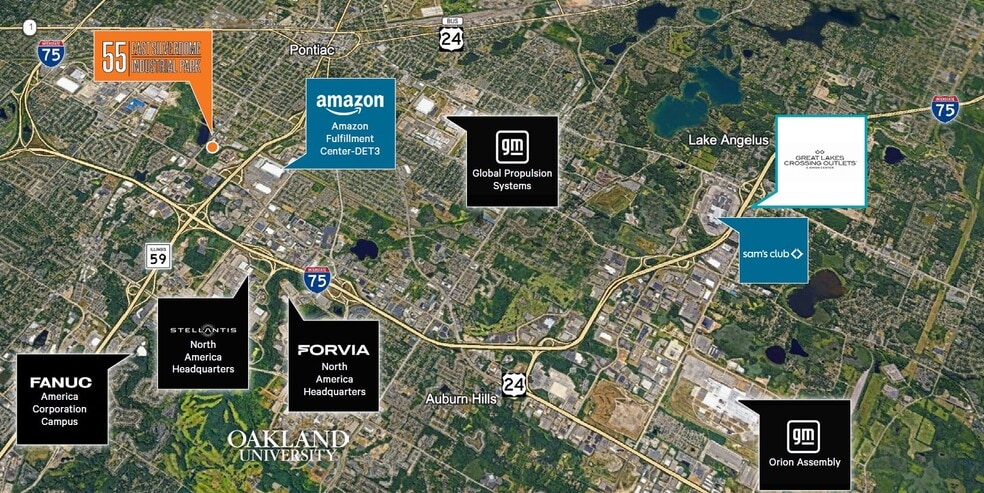 55 E Silverdome Industrial Park, Pontiac, MI for sale - Aerial - Image 2 of 15