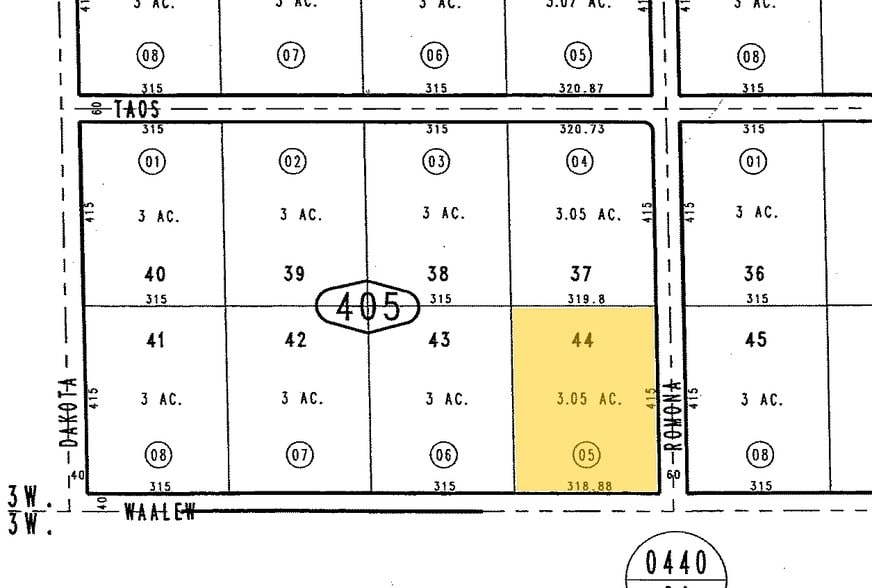 0 Waalew Rd, Apple Valley, CA à vendre - Plan cadastral - Image 2 de 6