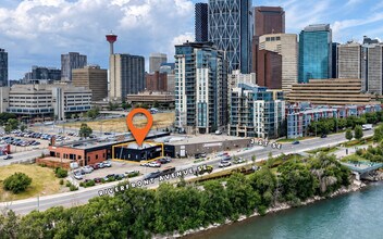 417 Riverfront Av SE, Calgary, AB - Aerial map view - Image1
