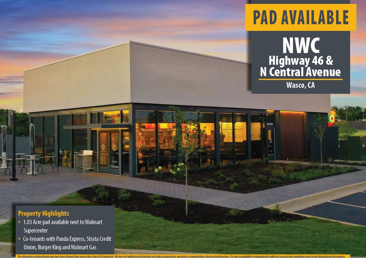 NWC Highway 46 & Margalo Street, Wasco, CA for lease Primary Photo- Image 1 of 4