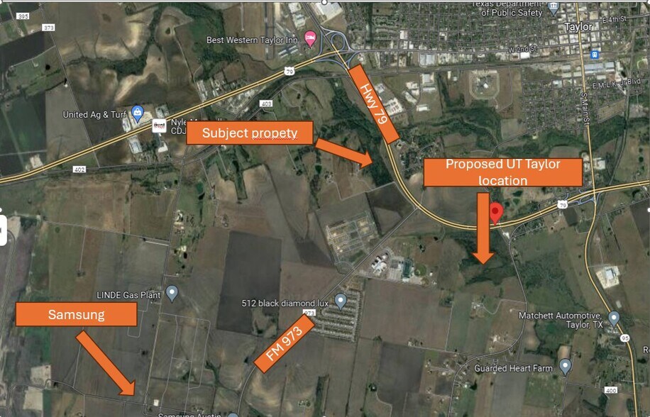 HWY 79 Carlos G Parker & FM 973, Taylor, TX à vendre - Plan cadastral - Image 2 de 2