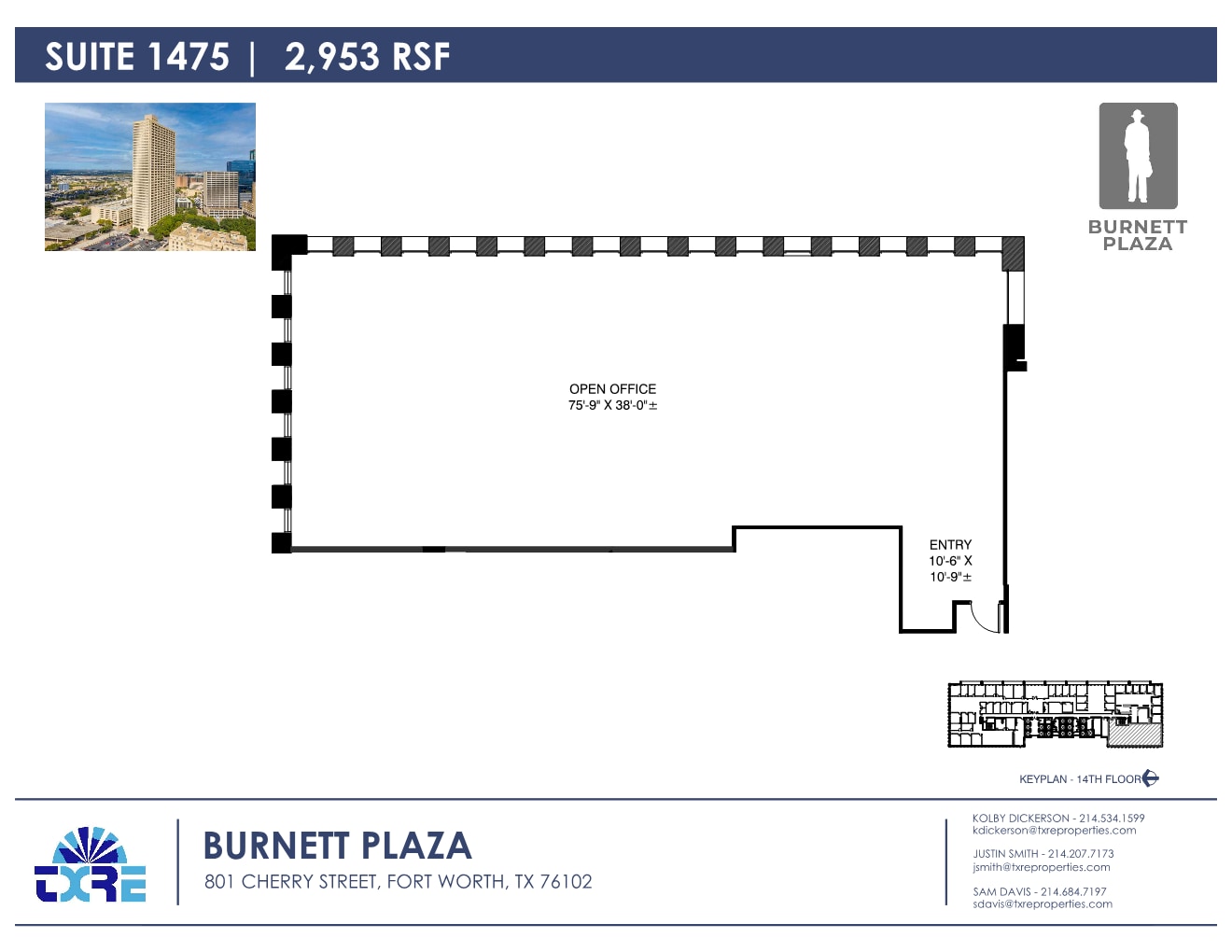 801 Cherry St, Fort Worth, TX for lease Floor Plan- Image 1 of 4