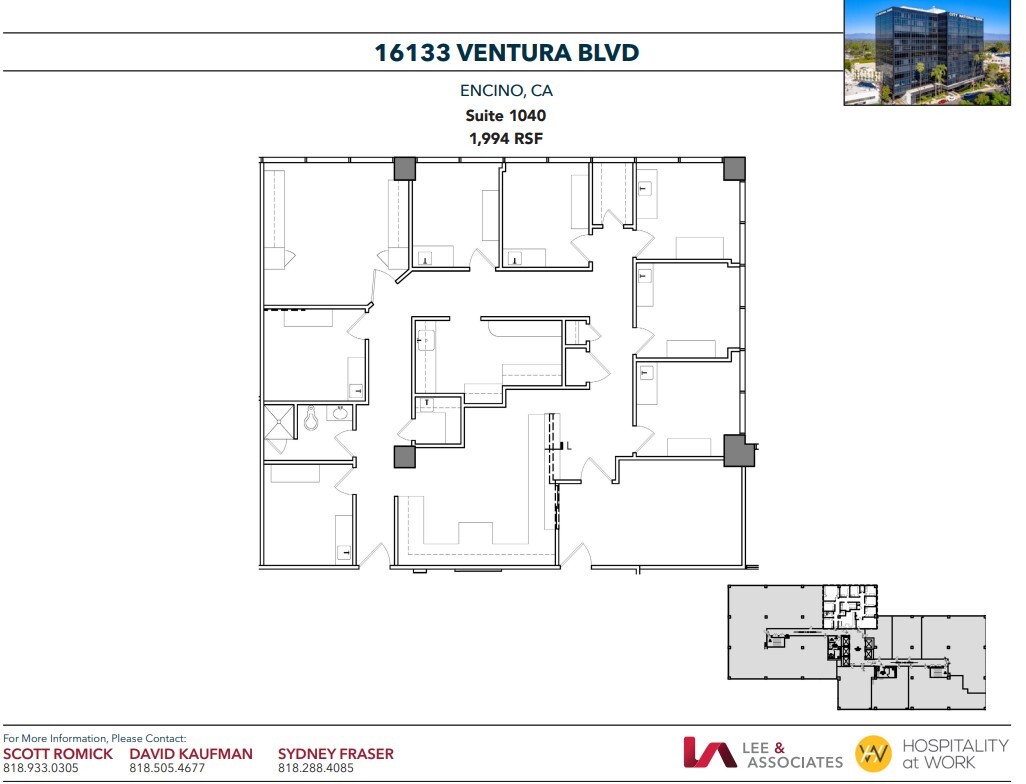 16133 Ventura Blvd, Encino, CA à louer Plan d  tage- Image 1 de 1