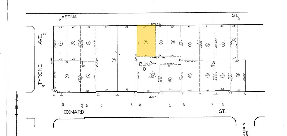 14232 Aetna St, Van Nuys, CA à vendre - Plan cadastral - Image 3 de 3