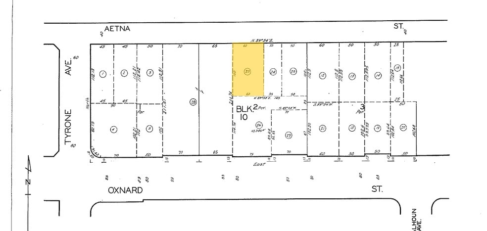 14232 Aetna St, Van Nuys, CA for sale - Plat Map - Image 3 of 3