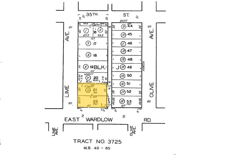 711 E Wardlow Rd, Long Beach, CA for lease - Plat Map - Image 2 of 20