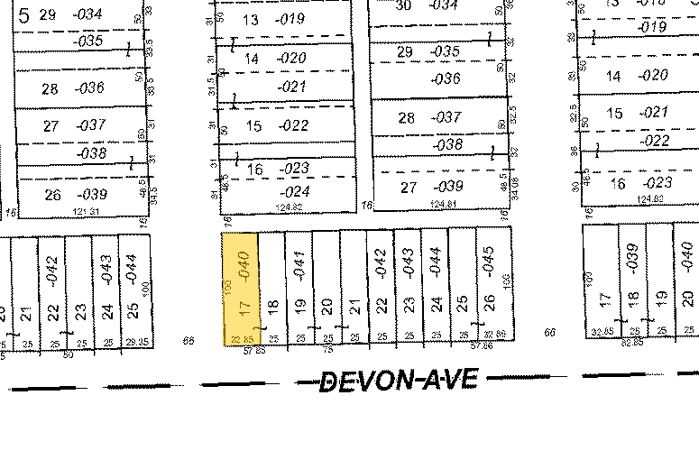 1324 W Devon Ave, Chicago, IL for sale - Plat Map - Image 1 of 1