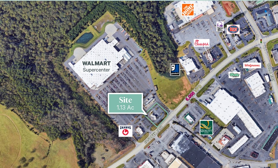 1640 Sandifer Blvd, Seneca, SC for lease - Aerial - Image 2 of 2