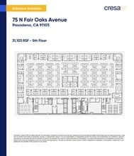 75 N Fair Oaks Ave, Pasadena, CA for lease Typical Floor Plan- Image 1 of 1