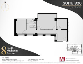 8 S Michigan Ave, Chicago, IL à louer Plan d  tage- Image 1 de 7