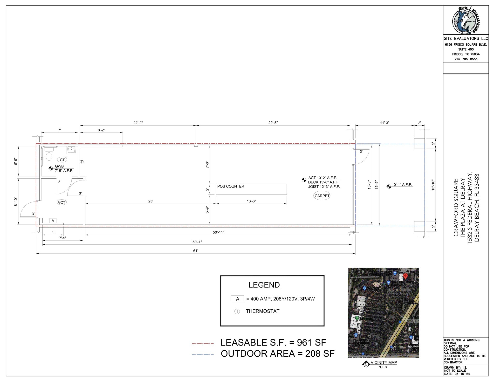 1490-1732 S Federal Hwy, Delray Beach, FL à louer Plan de site- Image 1 de 1