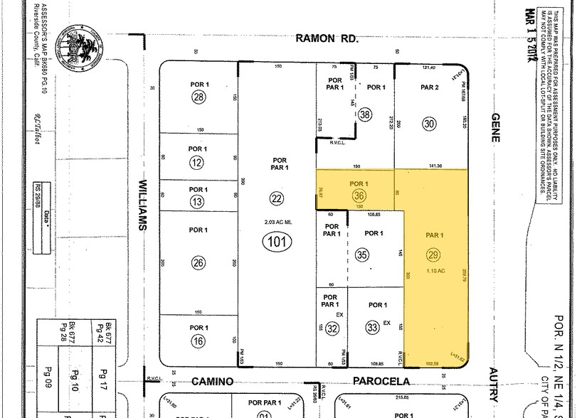 Gene Autry Trl, Palm Springs, CA for sale - Plat Map - Image 2 of 2