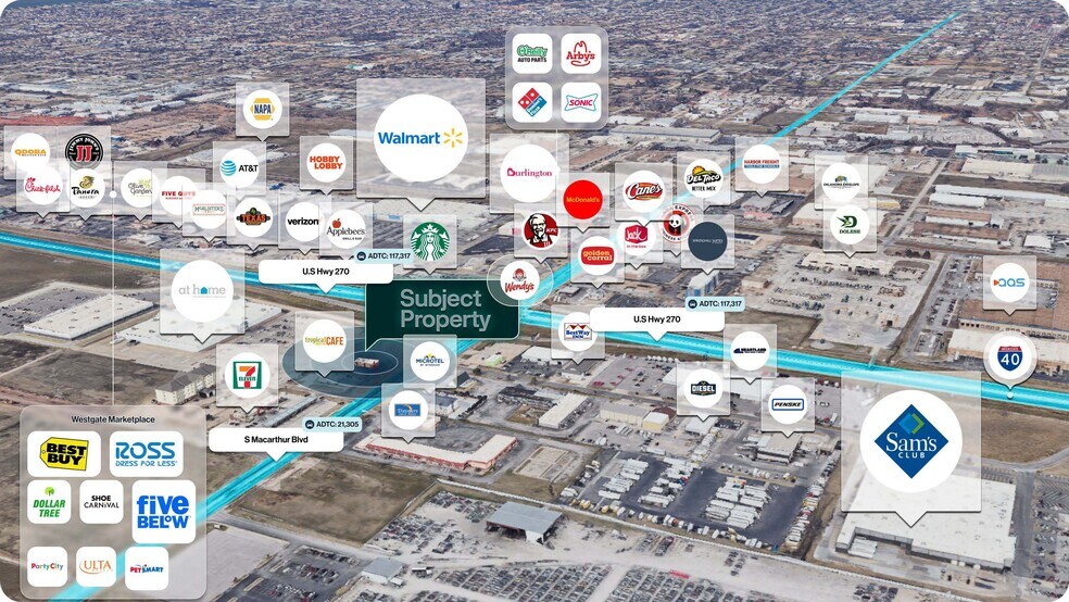 705 S MacArthur Blvd, Oklahoma City, OK à vendre - Aérien - Image 3 de 3