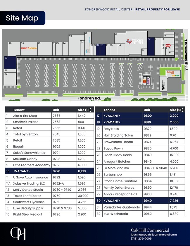 Plus de détails pour 9700-9950 Fondren Rd, Houston, TX - Commerce de détail à louer