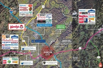 3201 Peoples St, Johnson City, TN - Aerial  map view - Image1