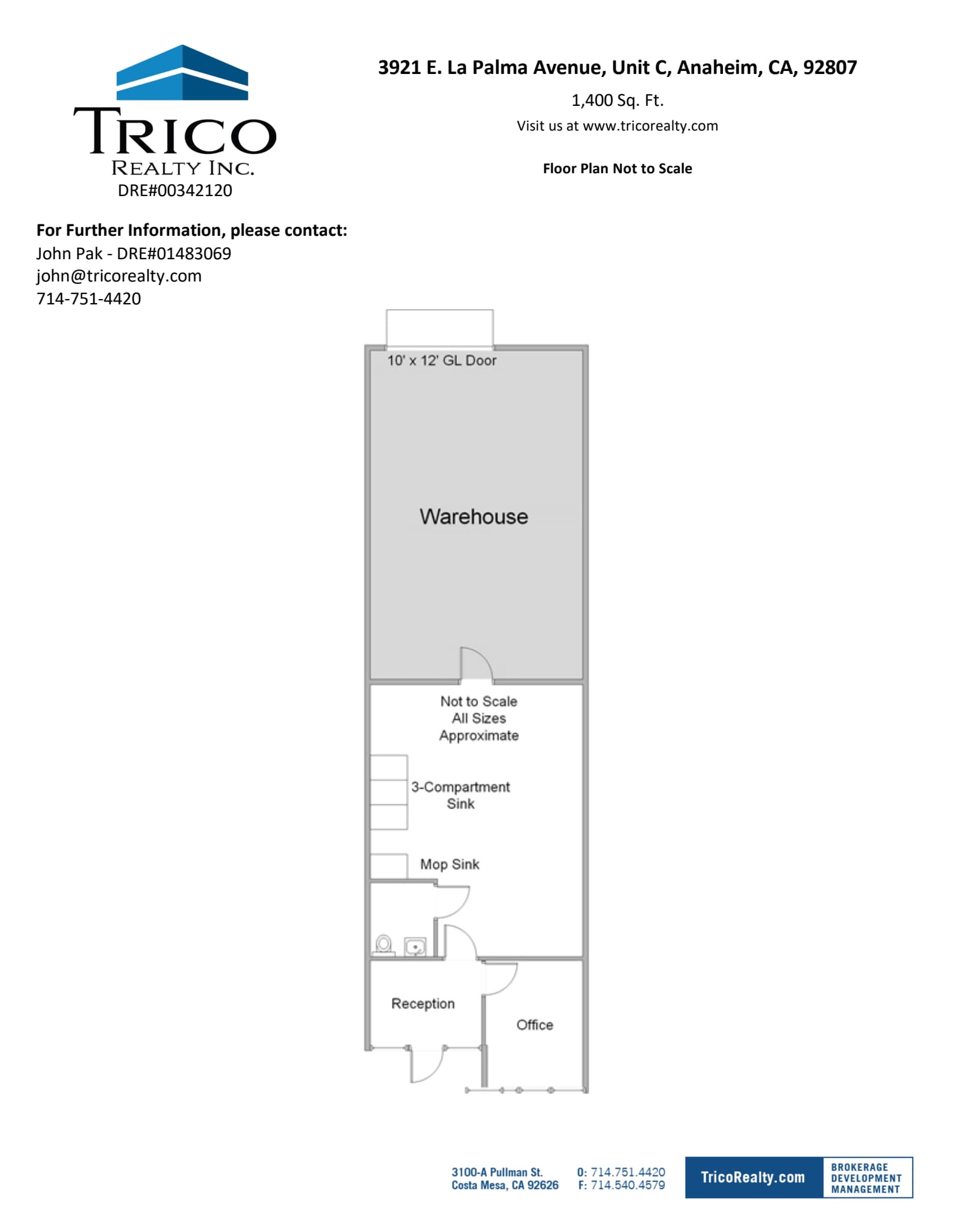 3911-3921 E La Palma Ave, Anaheim, CA for lease Floor Plan- Image 1 of 1