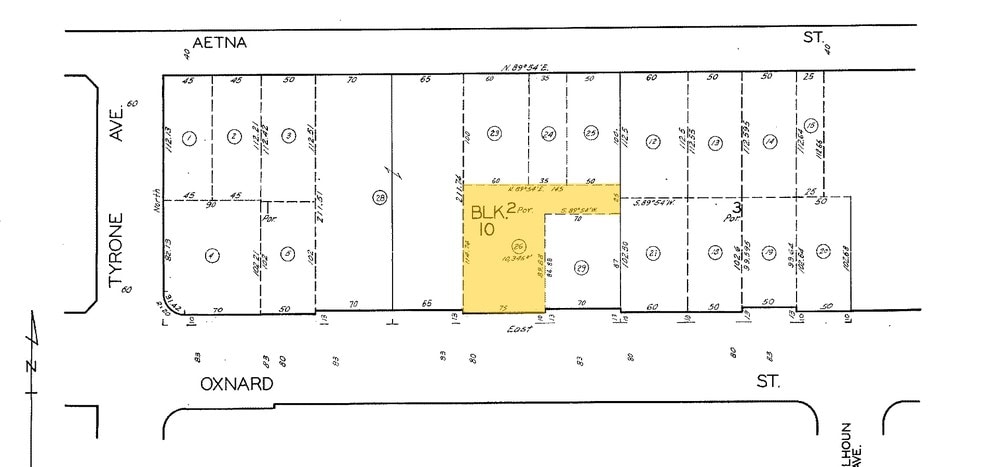 14229 Oxnard St, Van Nuys, CA for sale - Plat Map - Image 3 of 5