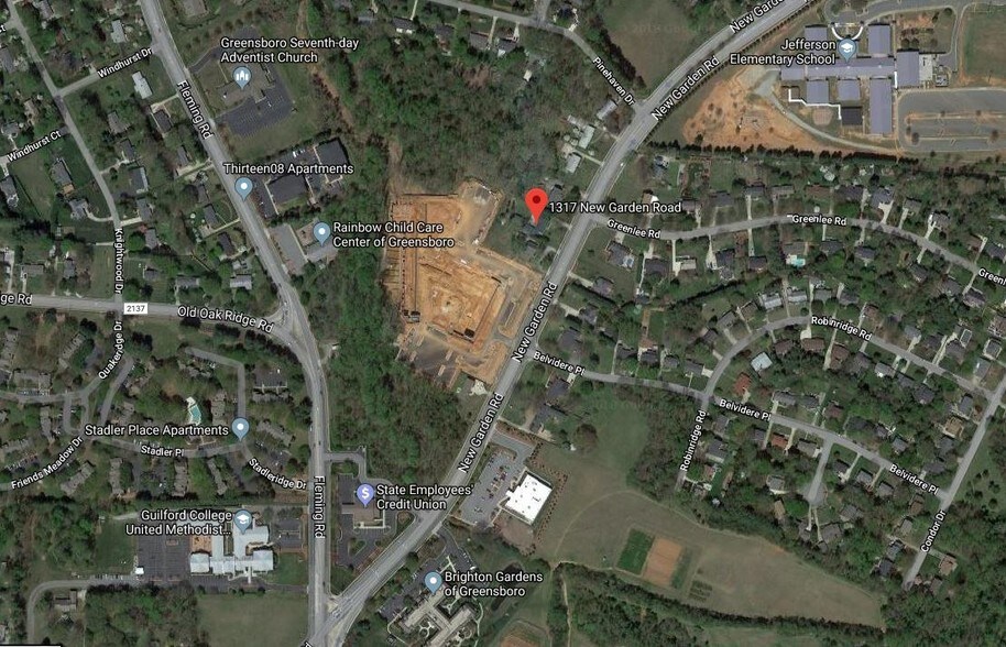 1317 New Garden Rd, Greensboro, NC à vendre - Aérien - Image 3 de 6