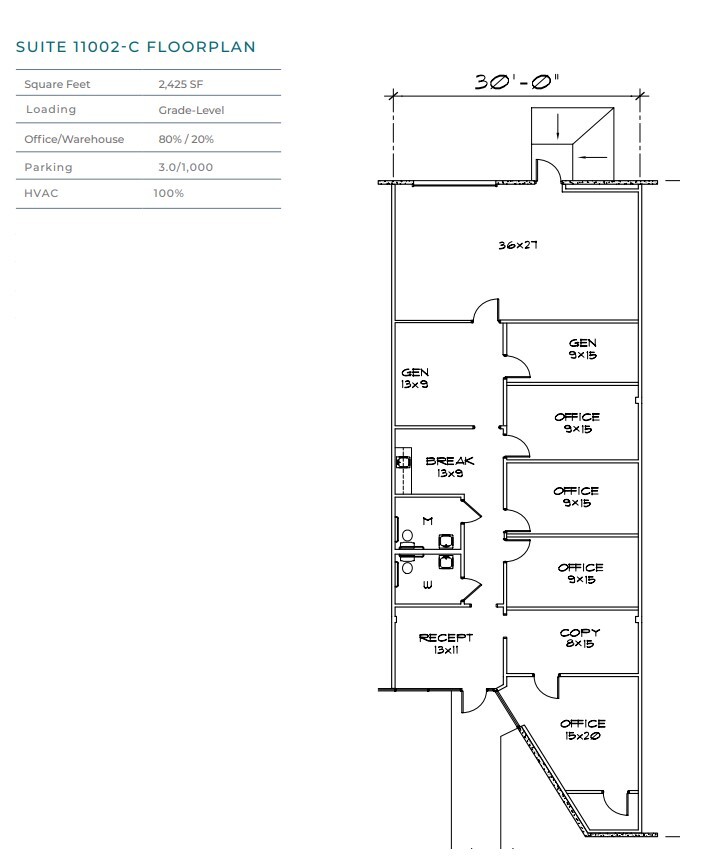 11000-11006 Metric Blvd, Austin, TX à louer Plan d  tage- Image 1 de 1