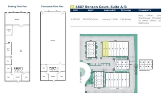 4883 Ronson Ct, San Diego, CA à louer Plan d’étage- Image 2 de 2