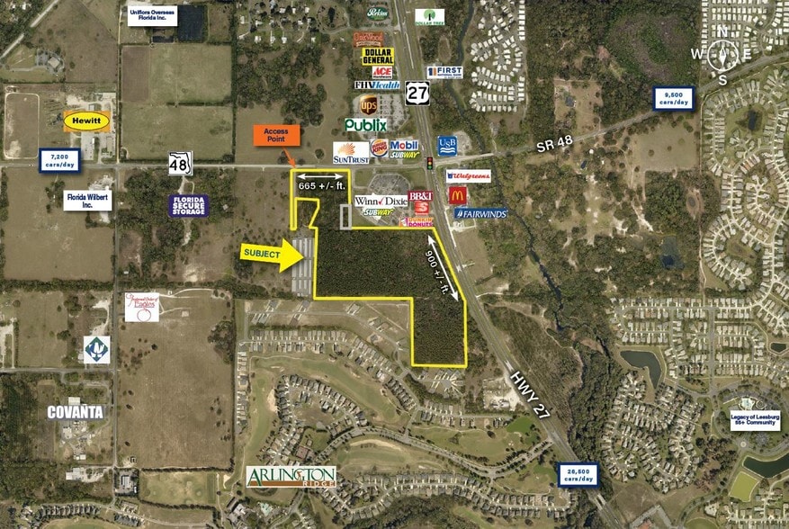 Hwy 27 S. at SR 48, Okahumpka, FL for sale - Aerial - Image 2 of 11