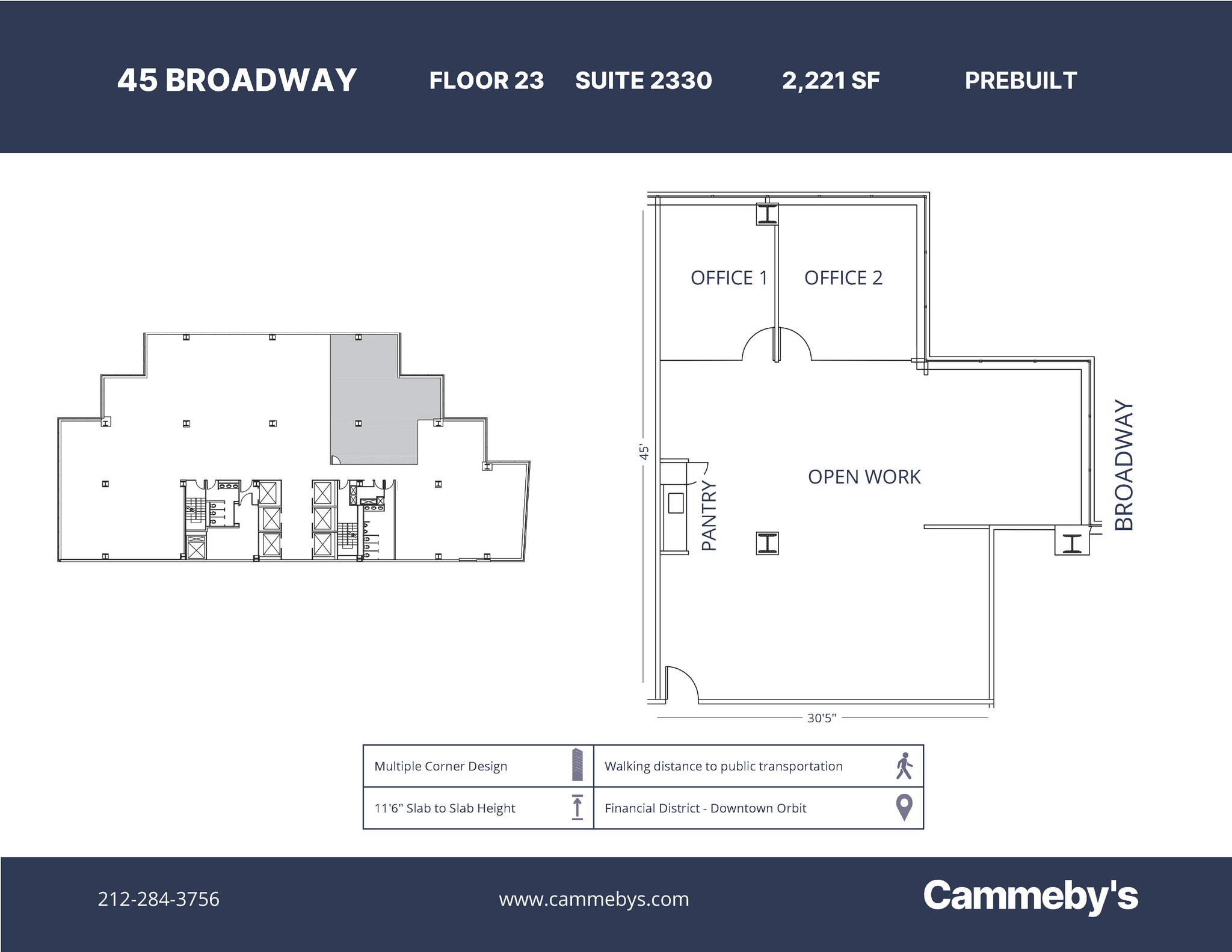 45 Broadway, New York, NY à louer Plan d’étage- Image 1 de 5