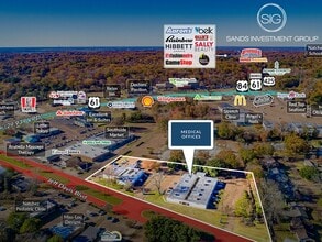 131-151 Jefferson Davis Blvd, Natchez, MS - Aerial  map view