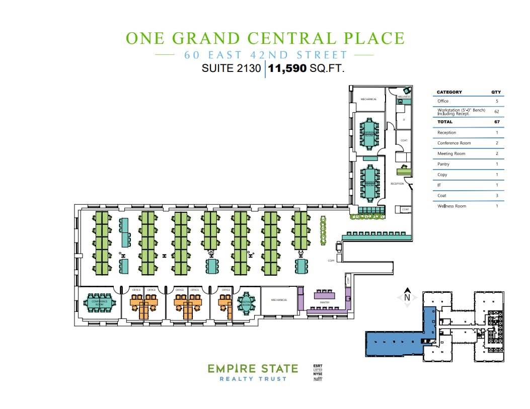 60 E 42nd St, New York, NY à louer Plan d’étage- Image 1 de 1