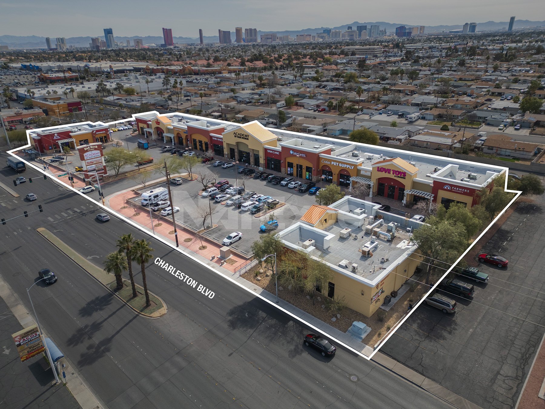 5181-5191 W Charleston Blvd, Las Vegas, NV for lease Aerial- Image 1 of 7