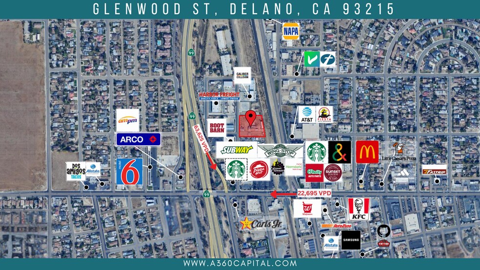 1703 Glenwood st, Delano, CA à vendre - Aérien - Image 2 de 2