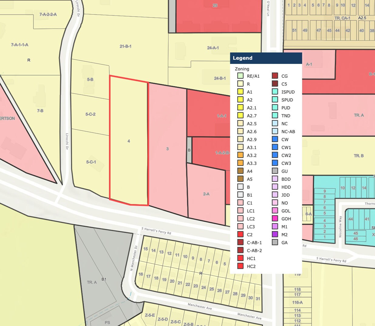 15825 S Harrells Ferry Rd, Baton Rouge, LA for sale Plat Map- Image 1 of 5