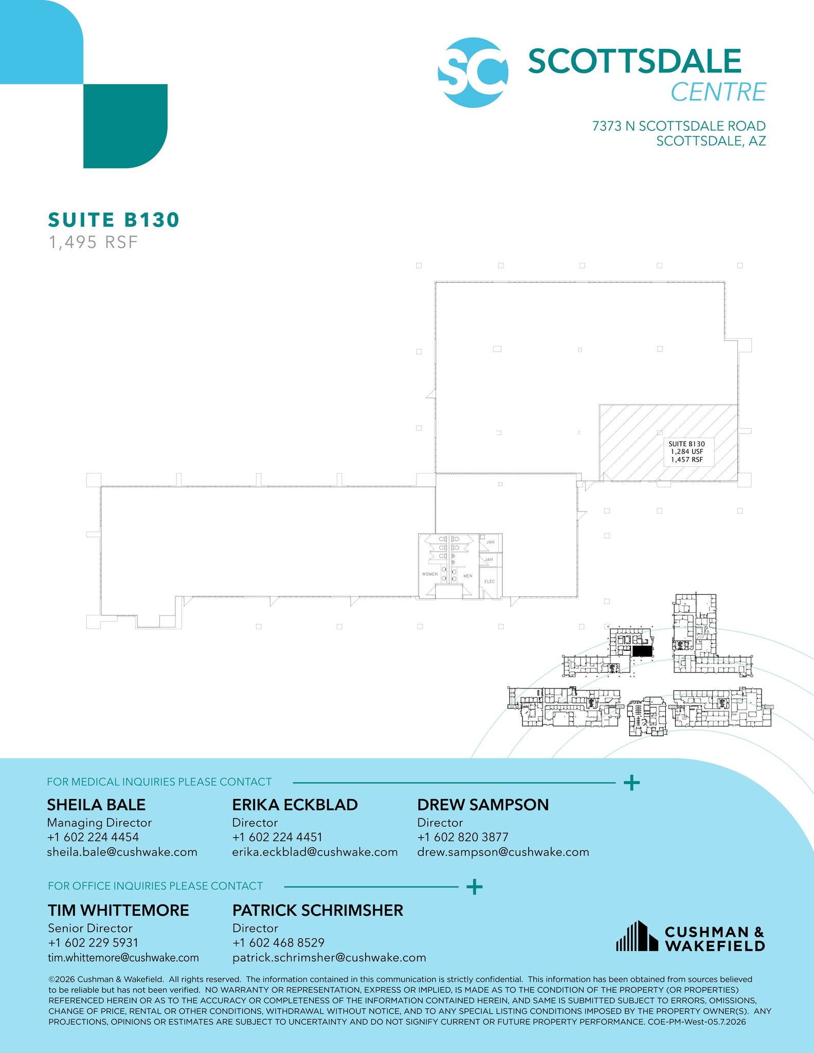 7373 N Scottsdale Rd, Scottsdale, AZ à louer Plan d’étage- Image 1 de 1