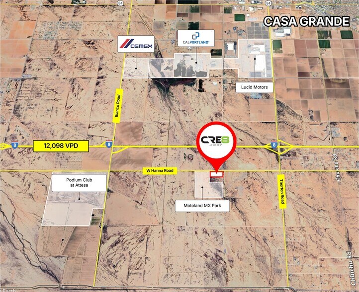 SEC Burris Rd & Hanna Rd, Casa Grande, AZ à vendre - Aérien - Image 3 de 3