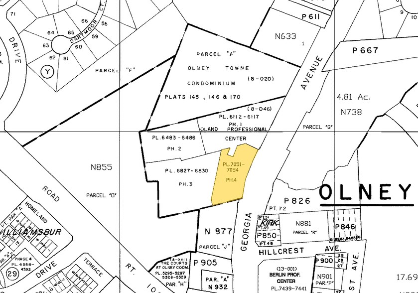 3401-3403 Olandwood Ct, Olney, MD à louer - Plan cadastral - Image 2 de 5