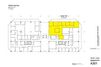 14707 E 2nd Ave, Aurora, CO à louer Plan d’étage- Image 1 de 1