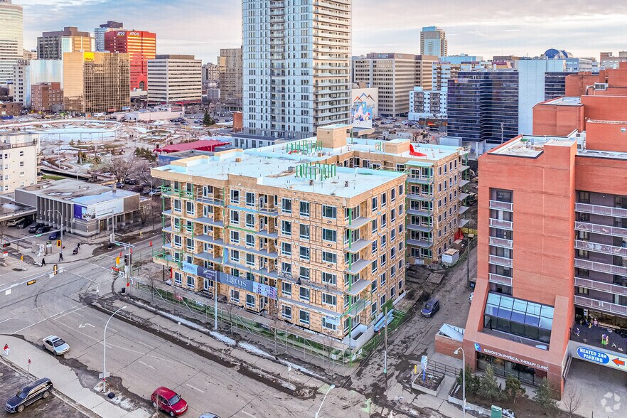 10164 108 St NW, Edmonton, AB for lease - Aerial - Image 2 of 2