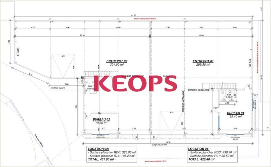 Flex dans Villeneuve-Tolosane à louer - Plan d’étage - Image 3 de 4