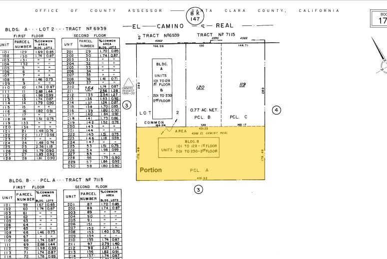 4966 El Camino Real, Los Altos, CA for lease - Plat Map - Image 1 of 2