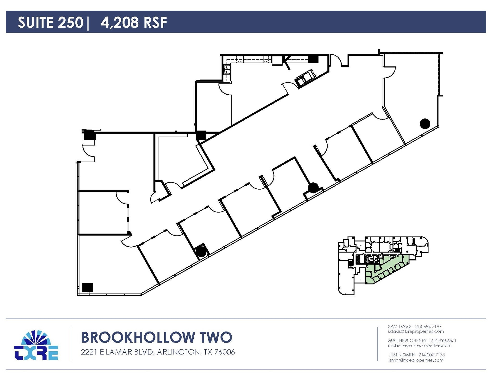 2301 E Lamar Blvd, Arlington, TX à louer Plan d’étage- Image 1 de 1