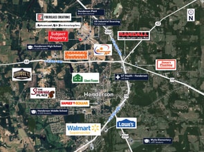 500 Austin Ave, Henderson, TX - AERIAL map view - Image1