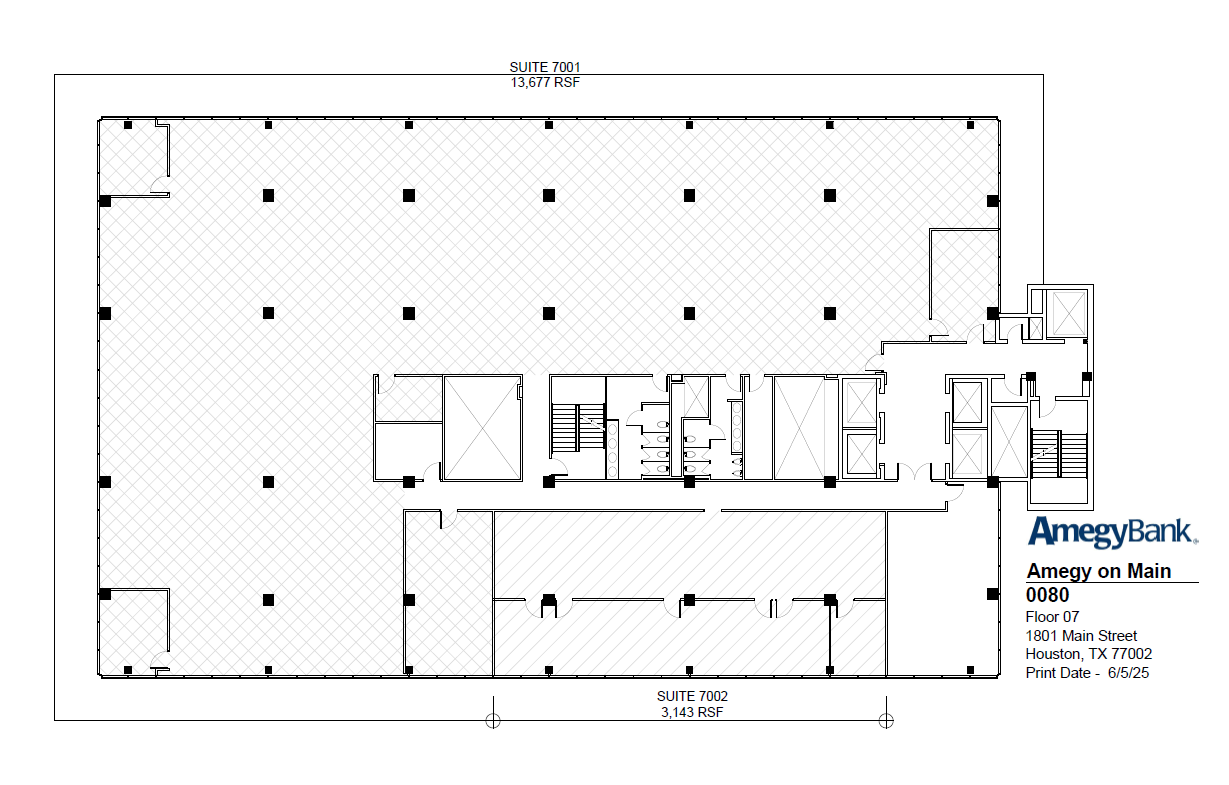 1801 Main St, Houston, TX à louer Plan d’étage- Image 1 de 1