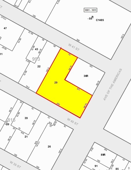 5 Bryant Park, New York, NY for lease - Plat Map - Image 3 of 6