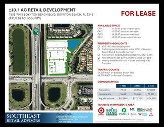 Plus de détails pour 7885 West Boynton Beach Blvd., Boynton Beach, FL - Terrain à louer