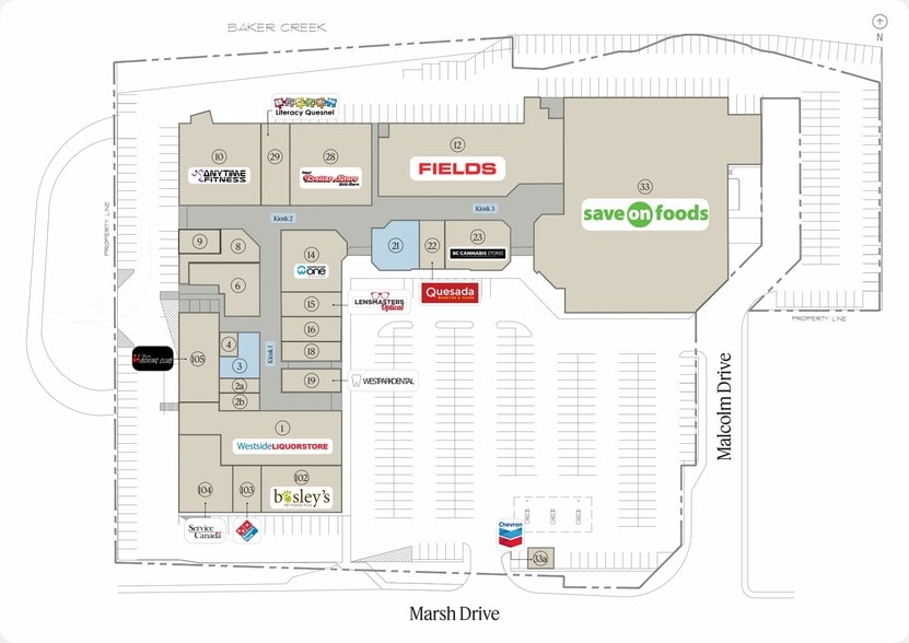 155 Malcolm St, Quesnel, BC for lease - Site Plan - Image 2 of 3