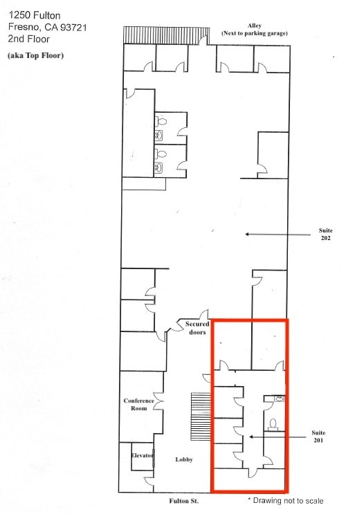 1250-1252 FULTON St, Fresno, CA for lease Floor Plan- Image 1 of 1