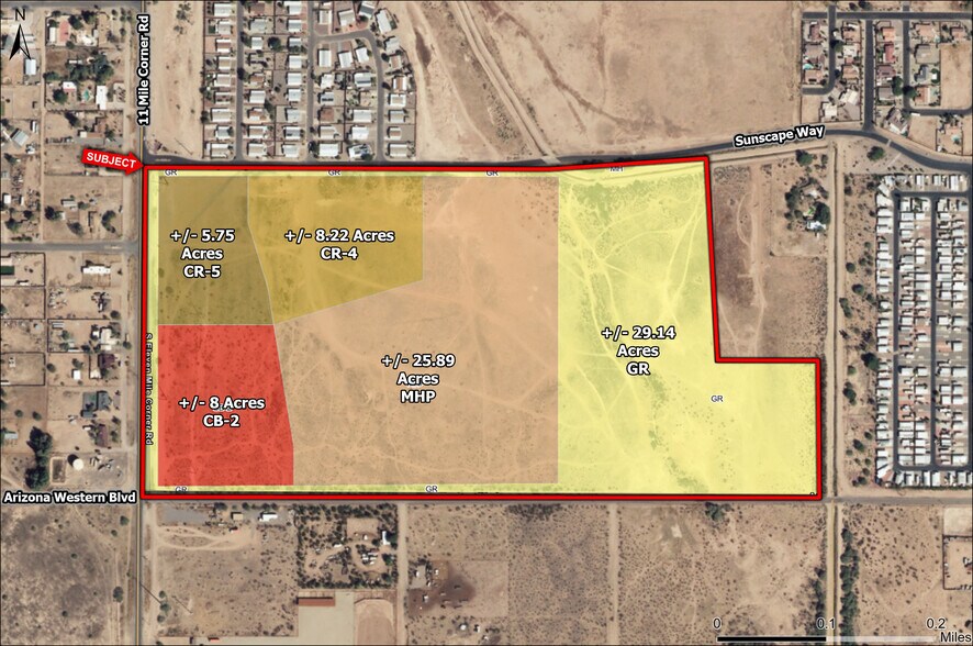 0 S 11 Mile Corner rd, Casa Grande, AZ for sale - Aerial - Image 2 of 4