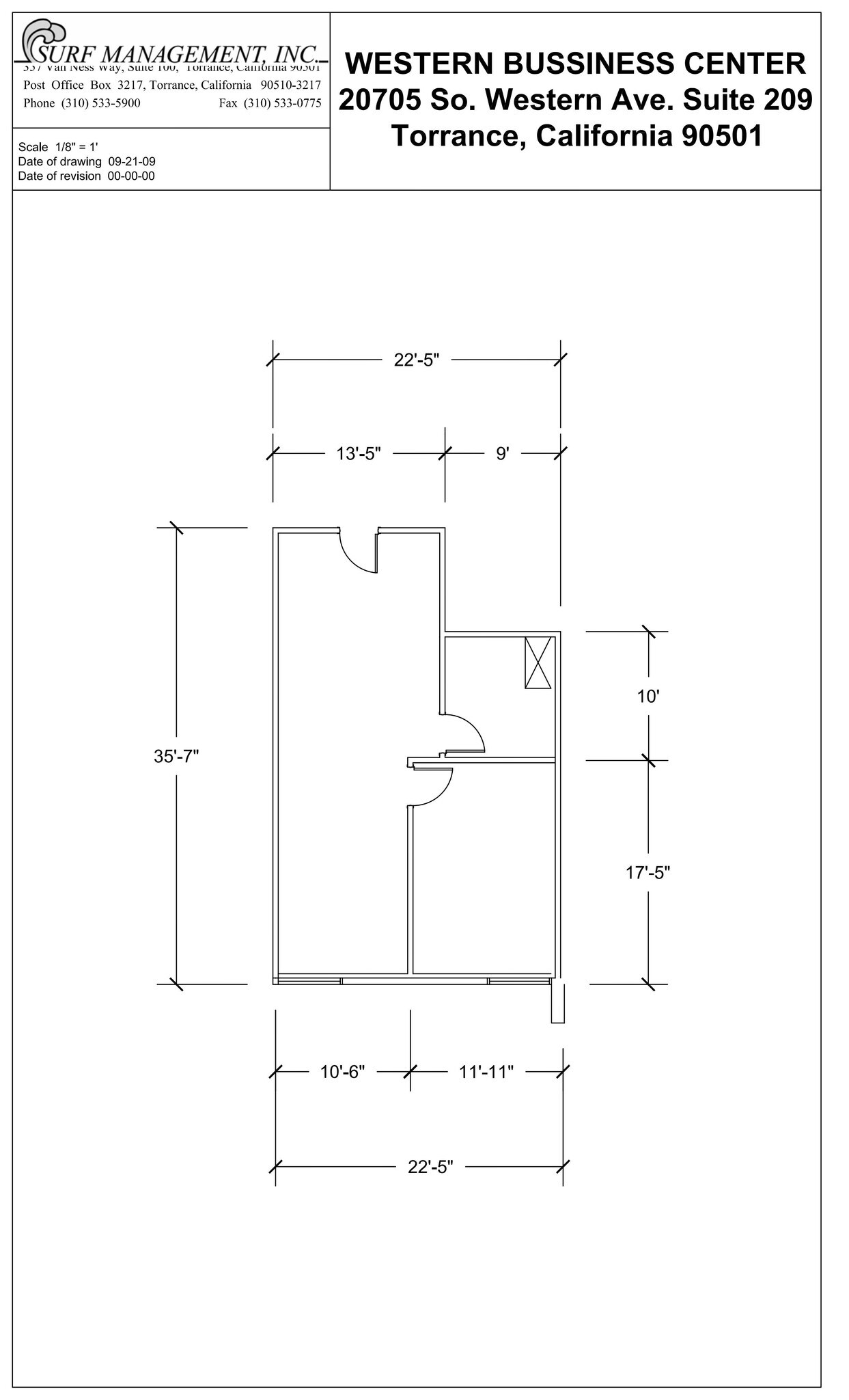 20695 S Western Ave, Torrance, CA for lease Floor Plan- Image 1 of 1