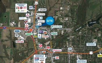 2002 N Commercial St, Harrisonville, MO - Aérien Vue de la carte