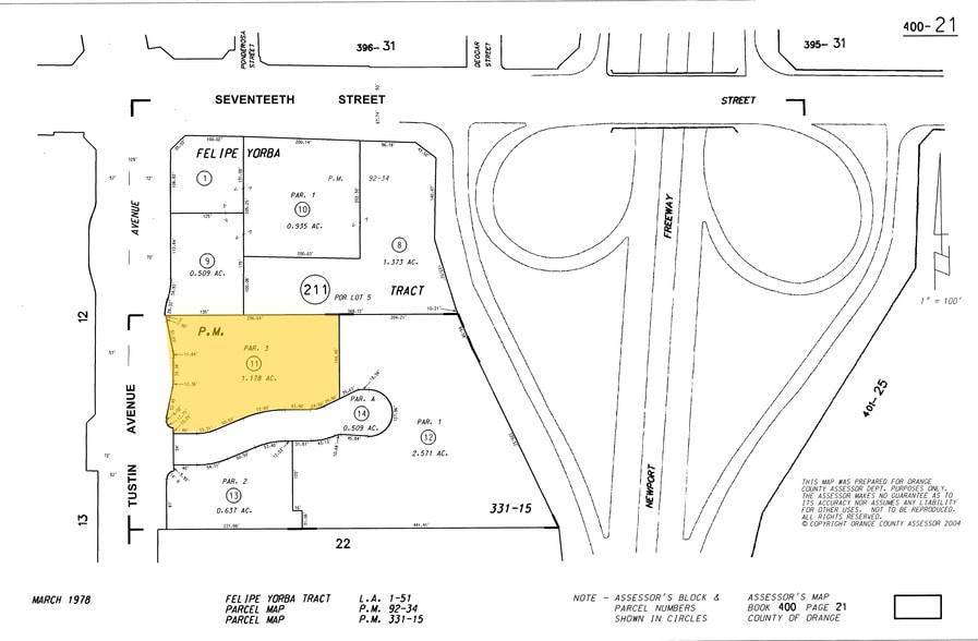 1551 N Tustin Ave, Santa Ana, CA à louer - Plan cadastral - Image 2 de 21